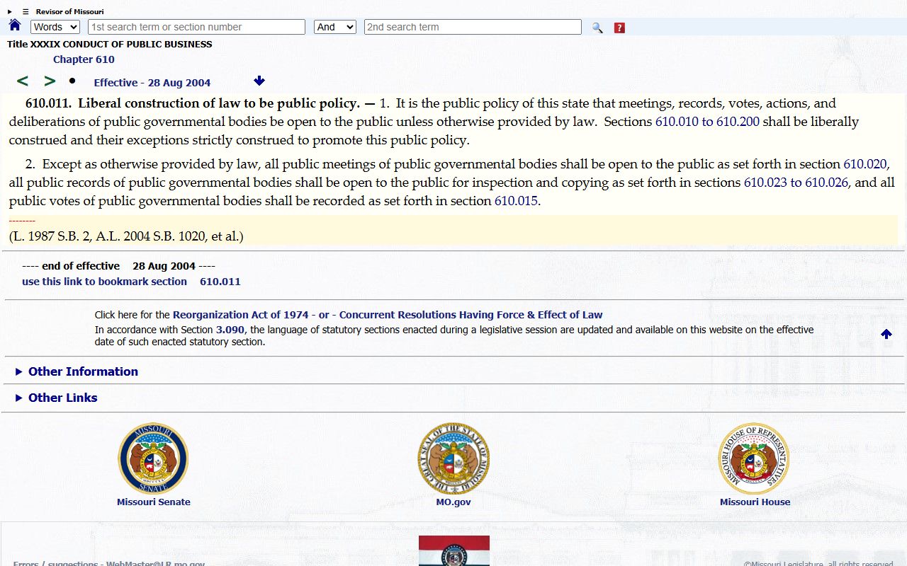 Madison County court dockets Missouri Sunshine Law public access source