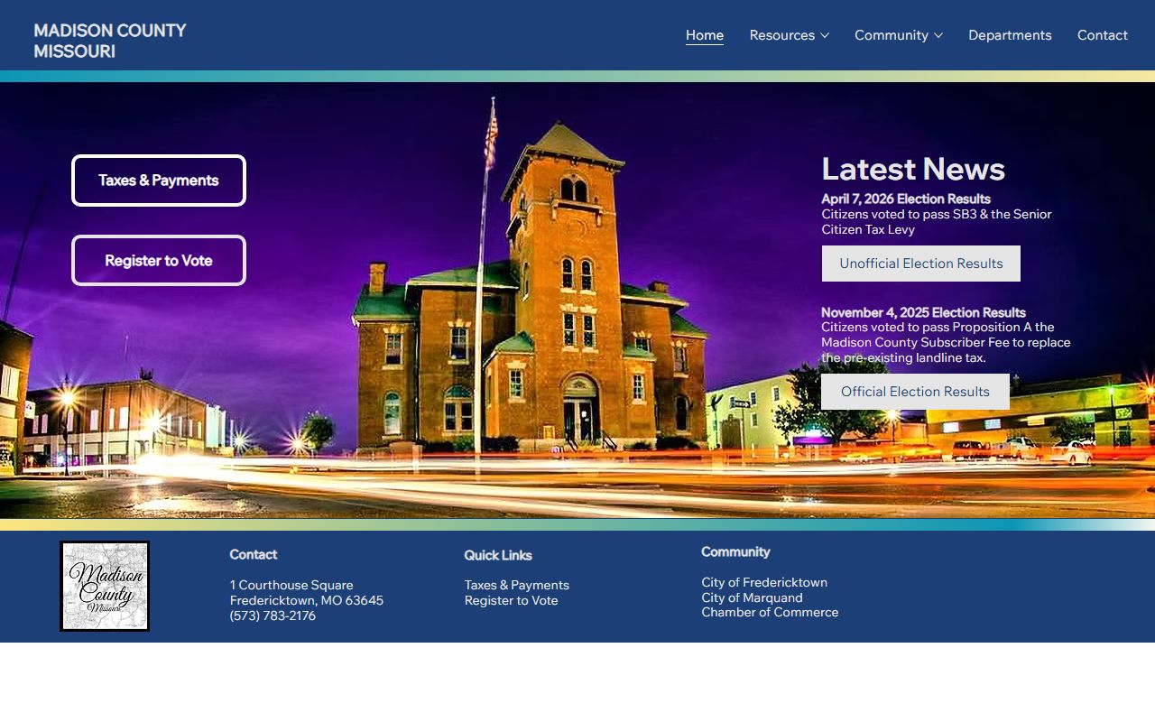Madison County official homepage