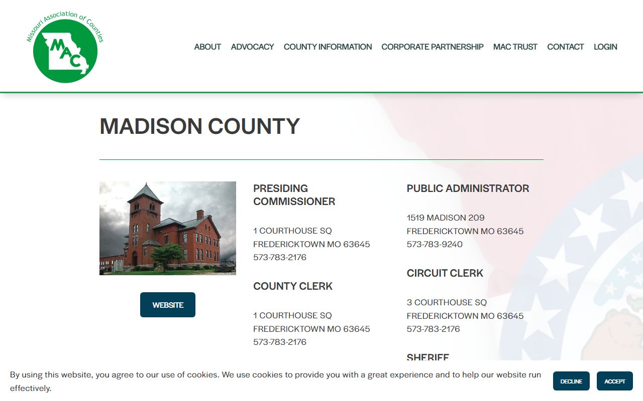 Missouri Association of Counties Madison County profile